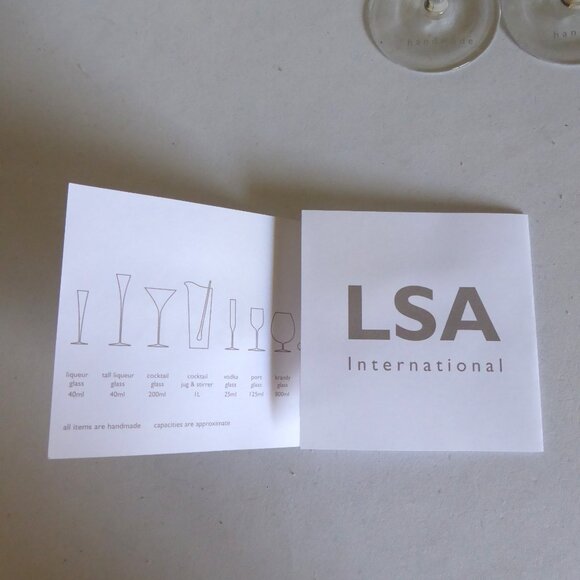 VINTAGE BAR LSA POLAND VODKA FLUTE 25ml HANDMADE GLASS SET (NEW IN BOX) - Picture 11 of 11